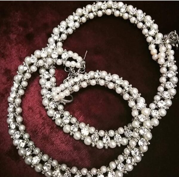 Sheer Pearl Glow – Handmade Beaded Necklace